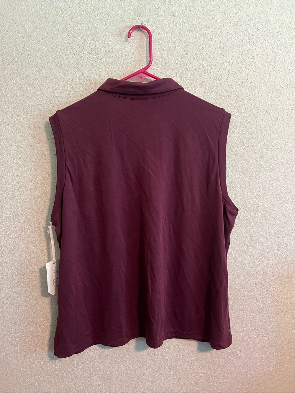 NWT STYLUS Sleeveless Polo Tank Top XXL - Picture 7 of 7